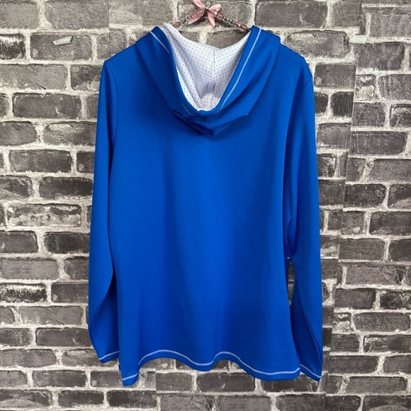 NWT Footjoy Double Layer Jersey Full Zip Hoody sweater Royal blue - Picture 11 of 13